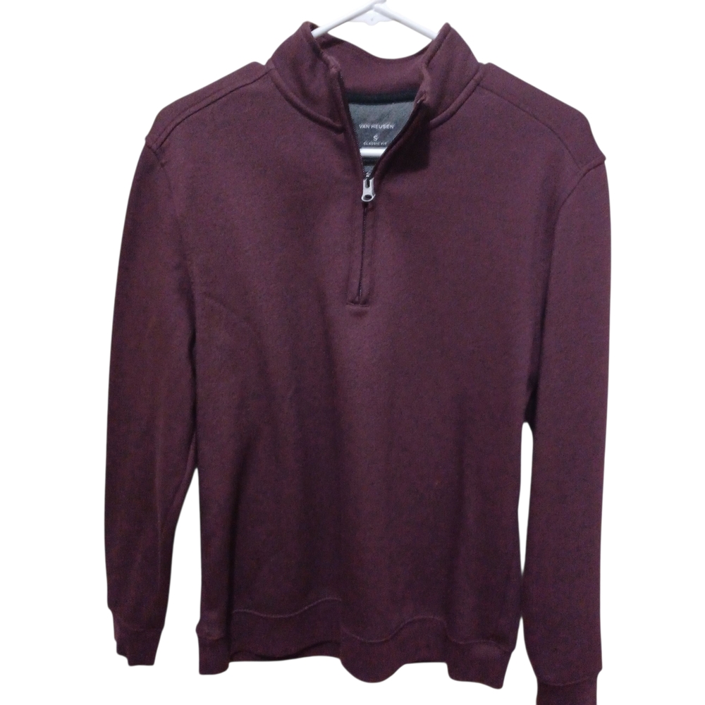 Van Heusen Men's Maroon Zip-Up Sweater